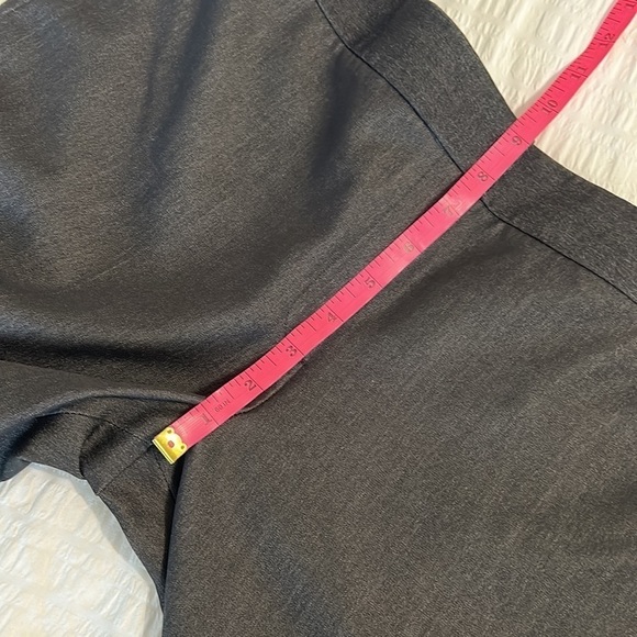 Tahari Womens Wide Leg High Waisted Trousers Charcoal Gray Career Pants Size 10 - Picture 8 of 15